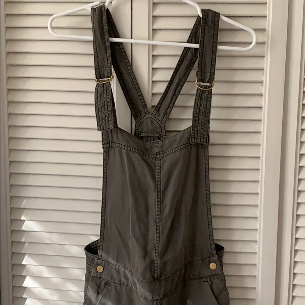 olive green overalls
